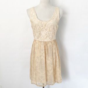 Anthro Knitted Dove Lace Dress (M)